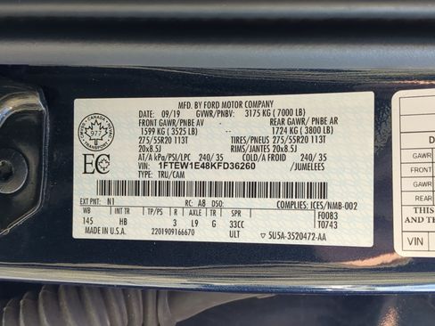 Used 2019 Ford F150 Lariat w/ Equipment Group 502A Luxury image 37