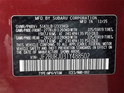 New 2026 Subaru Outback Touring XT image 18