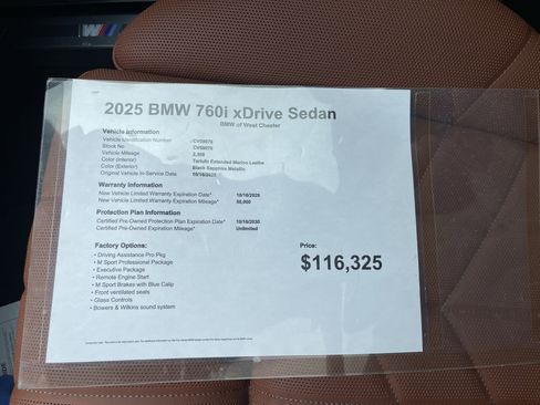 Certified 2025 BMW 760i xDrive w/ Executive Package AWD/4WD image 18
