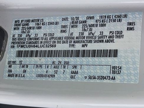 Used 2020 Ford Escape SEL FWD image 32