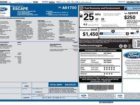 Used 2017 Ford Escape Titanium w/ Equipment Group 301A image 14