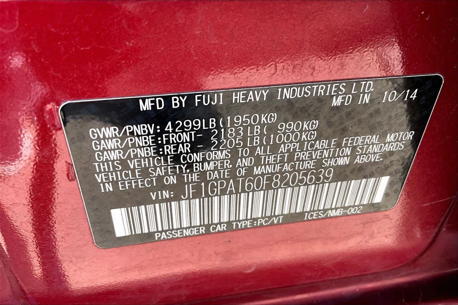 Used 2015 Subaru Impreza 2.0i Sport Premium AWD/4WD image 35