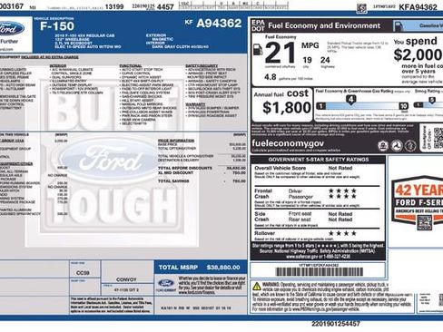 Used 2019 Ford F150 XL w/ Equipment Group 101A Mid image 7