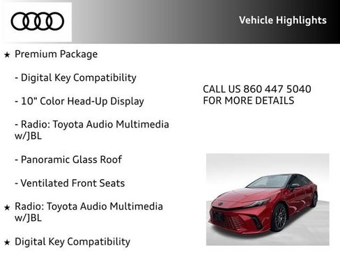 Used 2025 Toyota Camry XSE w/ Premium Package AWD/4WD image 15