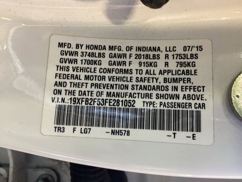 Used 2015 Honda Civic LX image 16