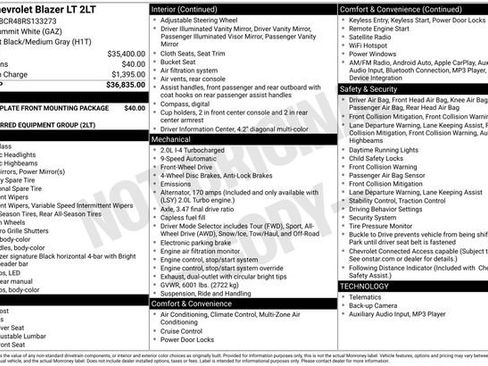 Certified 2024 Chevrolet Blazer LT FWD image 30