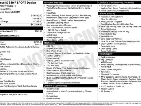 Used 2025 Lexus IS 350 F Sport w/ Accessory Package 2 RWD image 27