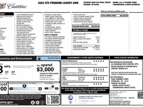 Used 2022 Cadillac XT5 Premium Luxury image 8