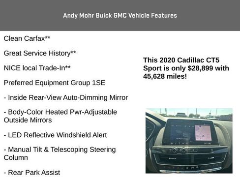 Used 2020 Cadillac CT5 Sport w/ Platinum Package RWD image 4