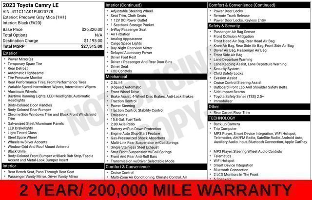 Used 2023 Toyota Camry LE FWD image 47