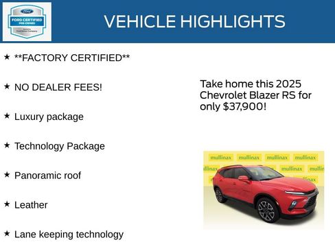 Used 2025 Chevrolet Blazer RS w/ Driver Confidence II Package AWD/4WD image 12