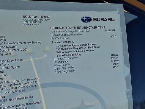 New 2026 Subaru WRX tS AWD/4WD image 19