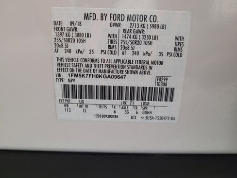 Used 2019 Ford Explorer Limited w/ Ford Safe & Smart Package FWD image 33