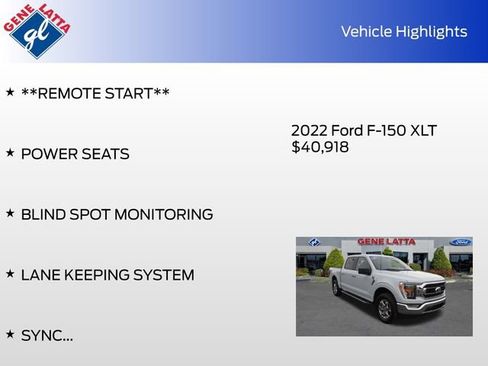 Certified 2022 Ford F150 XLT w/ Equipment Group 302A High image 31