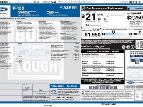 Used 2021 Ford F150 XL w/ Equipment Group 101A High AWD/4WD image 3