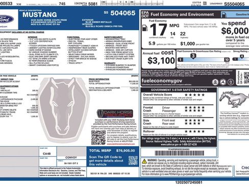 New 2025 Ford Mustang Dark Horse image 6