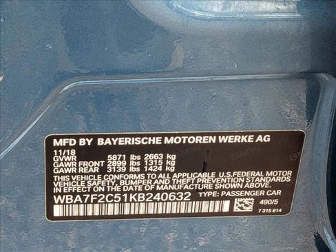 Used 2019 BMW 750i xDrive w/ Executive Package image 29