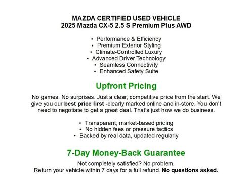 Used 2025 MAZDA CX-5 AWD 2.5 S w/ Premium Plus Pkg image 1