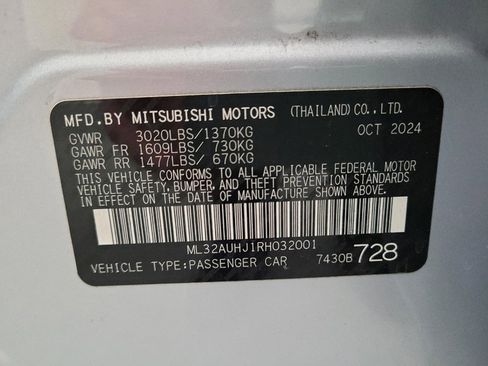 Used 2024 Mitsubishi Mirage LE FWD image 33