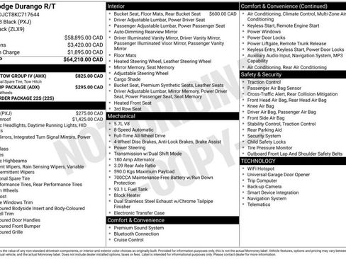 Used 2019 Dodge Durango R/T w/ Trailer Tow Group IV AWD/4WD image 44