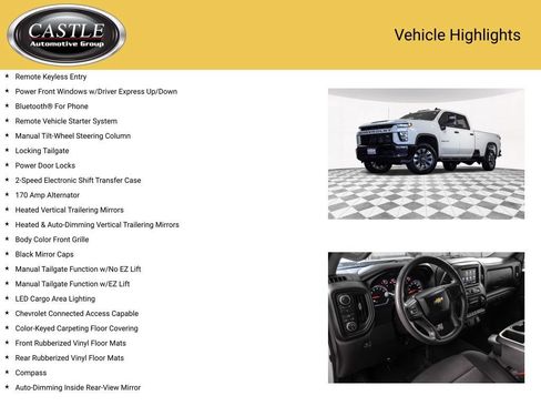 Used 2021 Chevrolet Silverado 2500 Custom w/ Custom Value Package AWD/4WD image 12