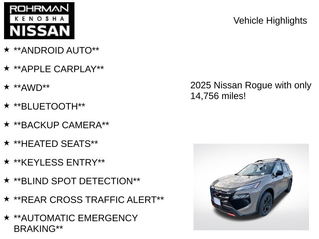 Certified 2025 Nissan Rogue SV AWD/4WD image 8