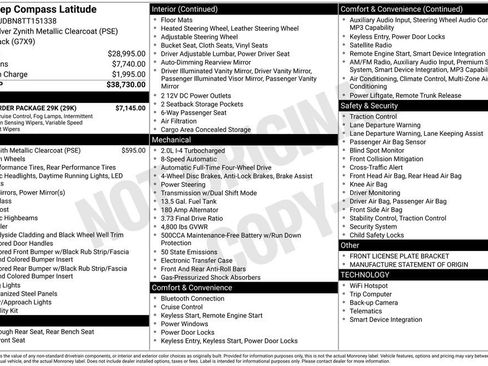 New 2026 Jeep Compass Latitude w/ Quick Order Package 29K image 4