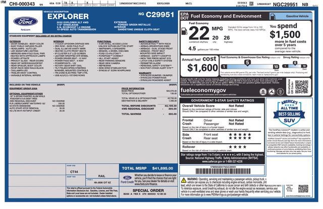 Certified 2022 Ford Explorer XLT AWD/4WD image 37