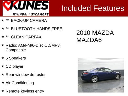 Used 2010 MAZDA MAZDA6 i Touring FWD image 2