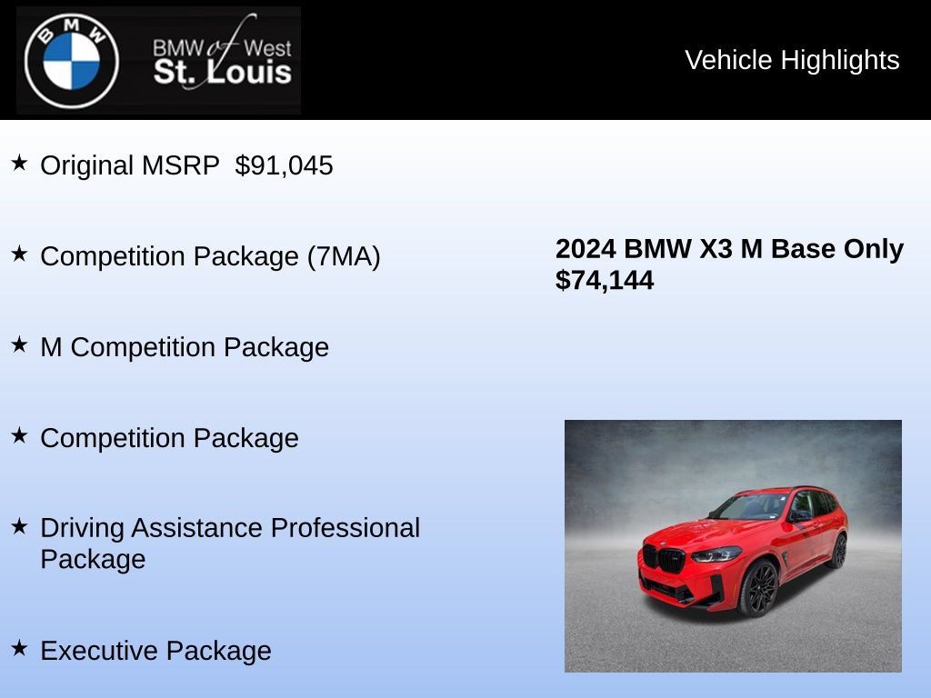 Used 2024 BMW X3 M w/ Competition Package AWD/4WD image 8
