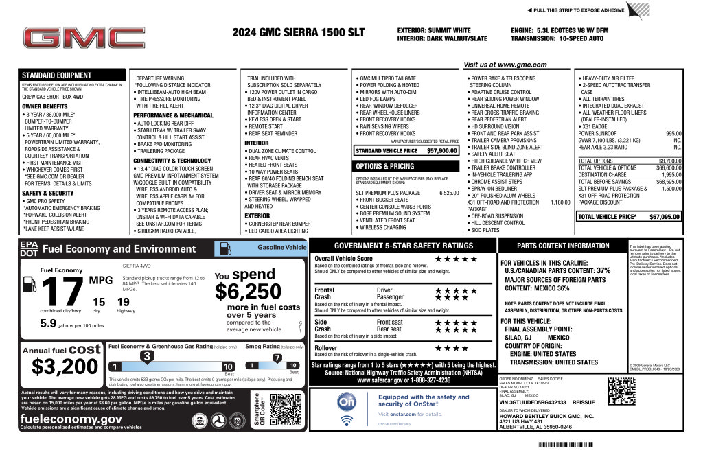 Used 2024 GMC Sierra 1500 SLT w/ SLT Premium Plus Package AWD/4WD image 3