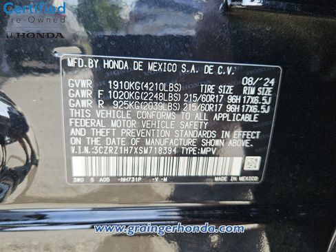 Certified 2025 Honda HR-V EX-L image 14