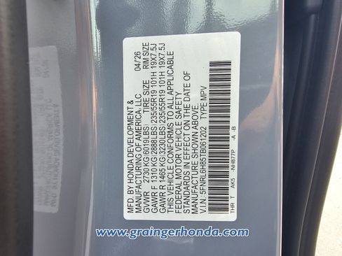 New 2026 Honda Odyssey Touring image 13