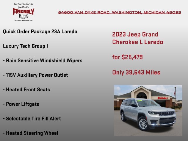 Used 2023 Jeep Grand Cherokee L Laredo w/ Luxury Tech Group I AWD/4WD image 5