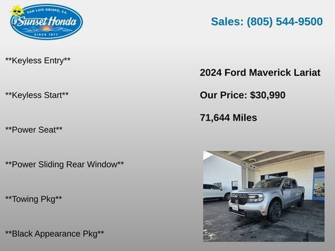 Used 2024 Ford Maverick Lariat w/ Black Appearance Package AWD/4WD image 7