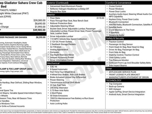 New 2026 Jeep Gladiator Sport AWD/4WD image 28