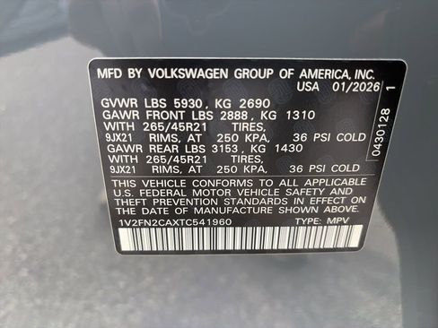 New 2026 Volkswagen Atlas SEL Premium R-Line AWD/4WD image 33