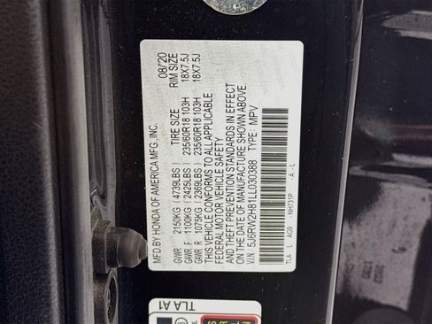 Certified 2020 Honda CR-V EX-L image 32