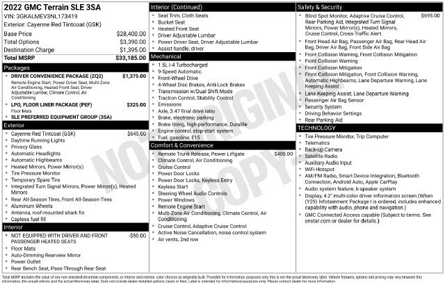 Used 2022 GMC Terrain SLE w/ Driver Convenience Package FWD image 6