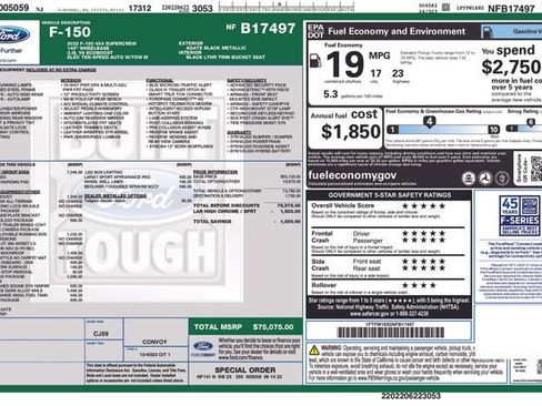 Used 2022 Ford F150 Lariat w/ Equipment Group 502A High image 7