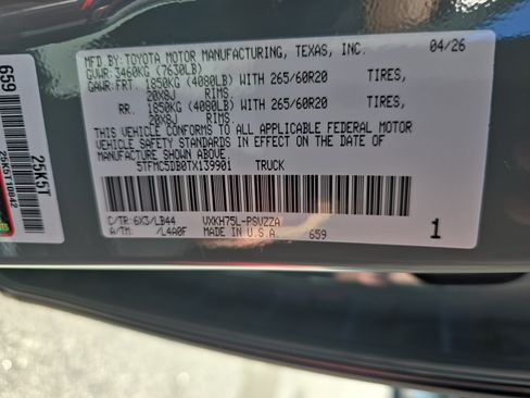 New 2026 Toyota Tundra 1794 Edition AWD/4WD image 34