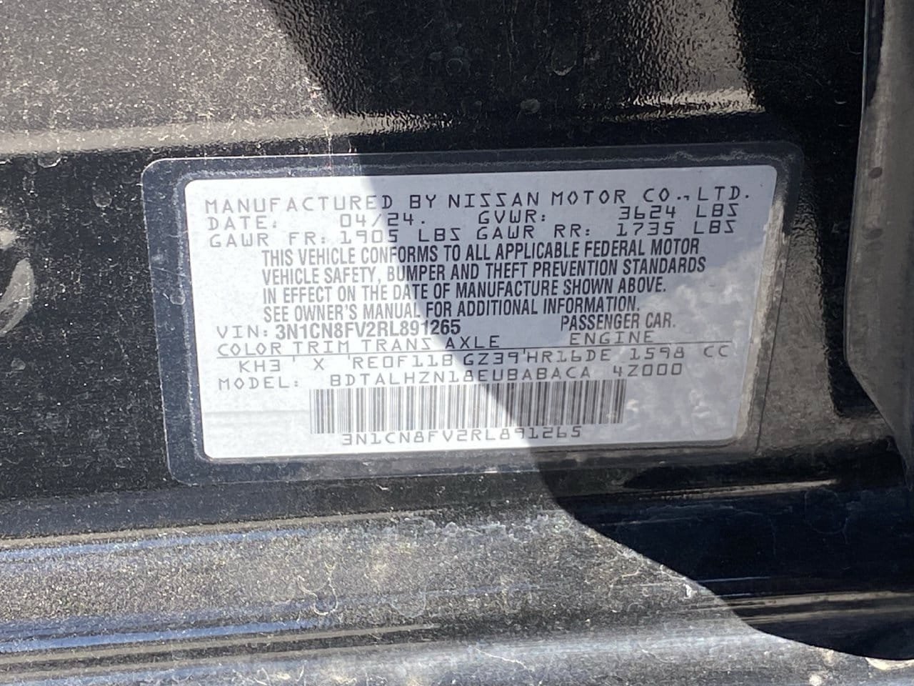 Certified 2024 Nissan Versa SR FWD image 12