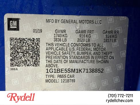 Used 2019 Chevrolet Cruze LT w/ Convenience Package image 22