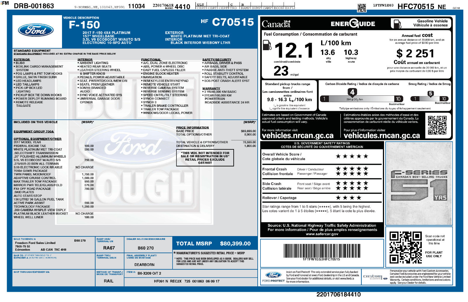 Used 2017 Ford F150 Platinum w/ Technology Package AWD/4WD image 7