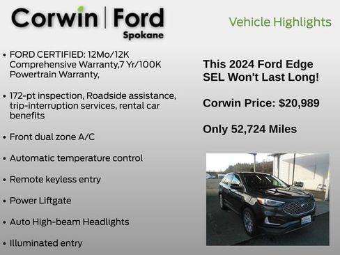 Used 2024 Ford Edge SEL image 6