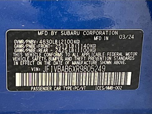 Used 2024 Subaru WRX w/ Accessory Package #2 image 29