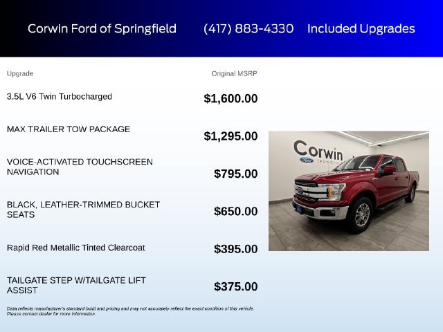 Certified 2020 Ford F150 Lariat w/ Max Trailer Tow Package AWD/4WD image 6