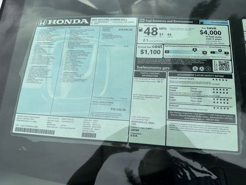 New 2025 Honda Accord EX-L image 60