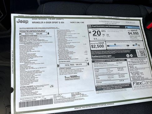 New 2026 Jeep Wrangler Sport S AWD/4WD image 14