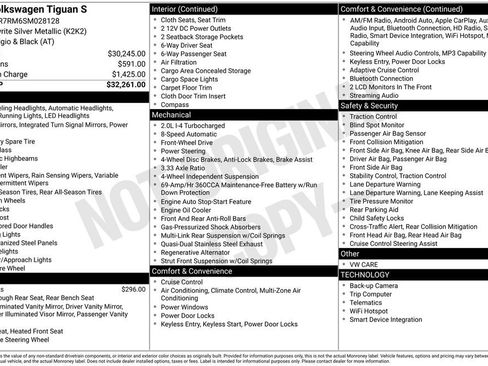 Certified 2025 Volkswagen Tiguan S FWD image 8